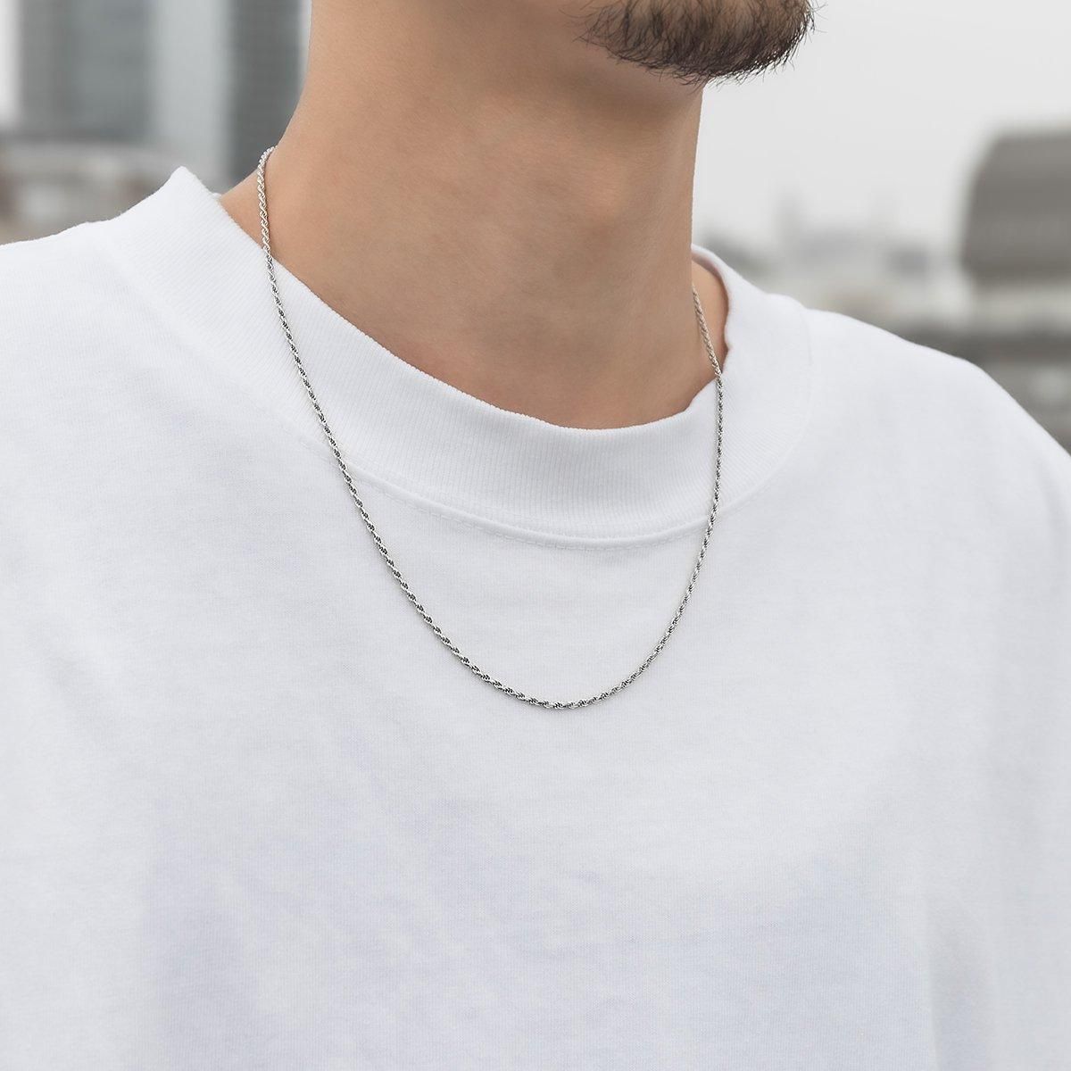 シルバー ロープネックレス 幅2mm 40cm-60cm 040HCMD - AVALANCHE