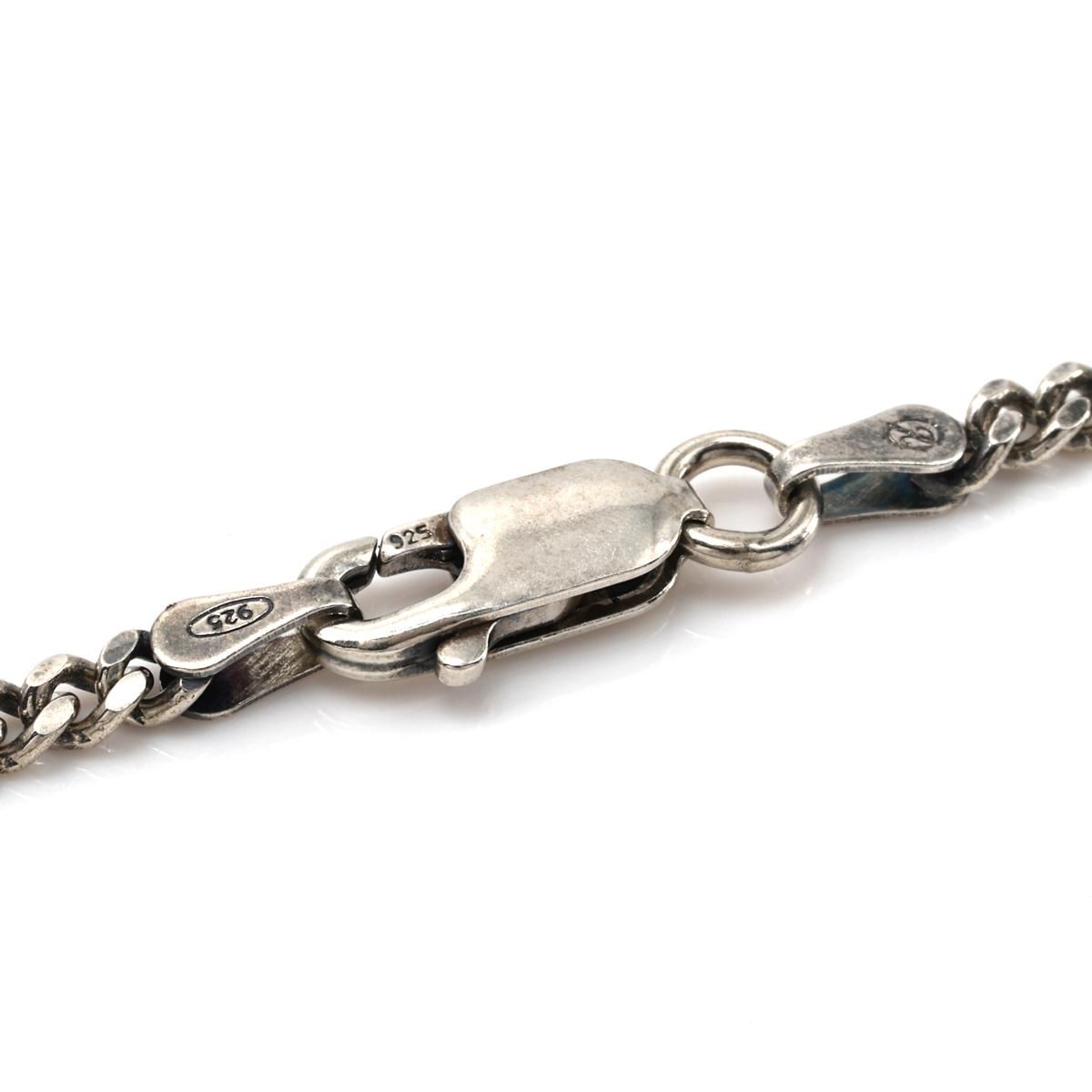 シルバー マイアミネックレス 幅2.8mm 45cm-55cm いぶし加工 080KDO2