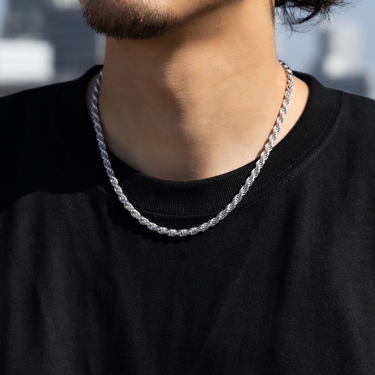 シルバー ロープネックレス 幅4.5mm 45cm-70cm 100HCMD - AVALANCHE