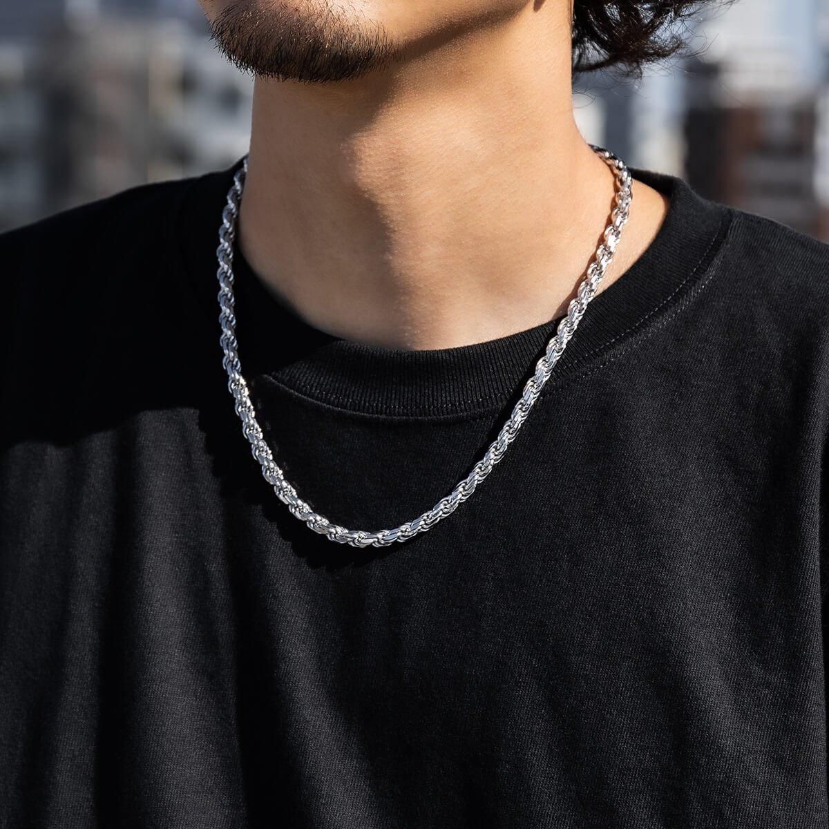 シルバー ロープネックレス 幅5.5mm 50cm-55cm 120HCMD - AVALANCHE