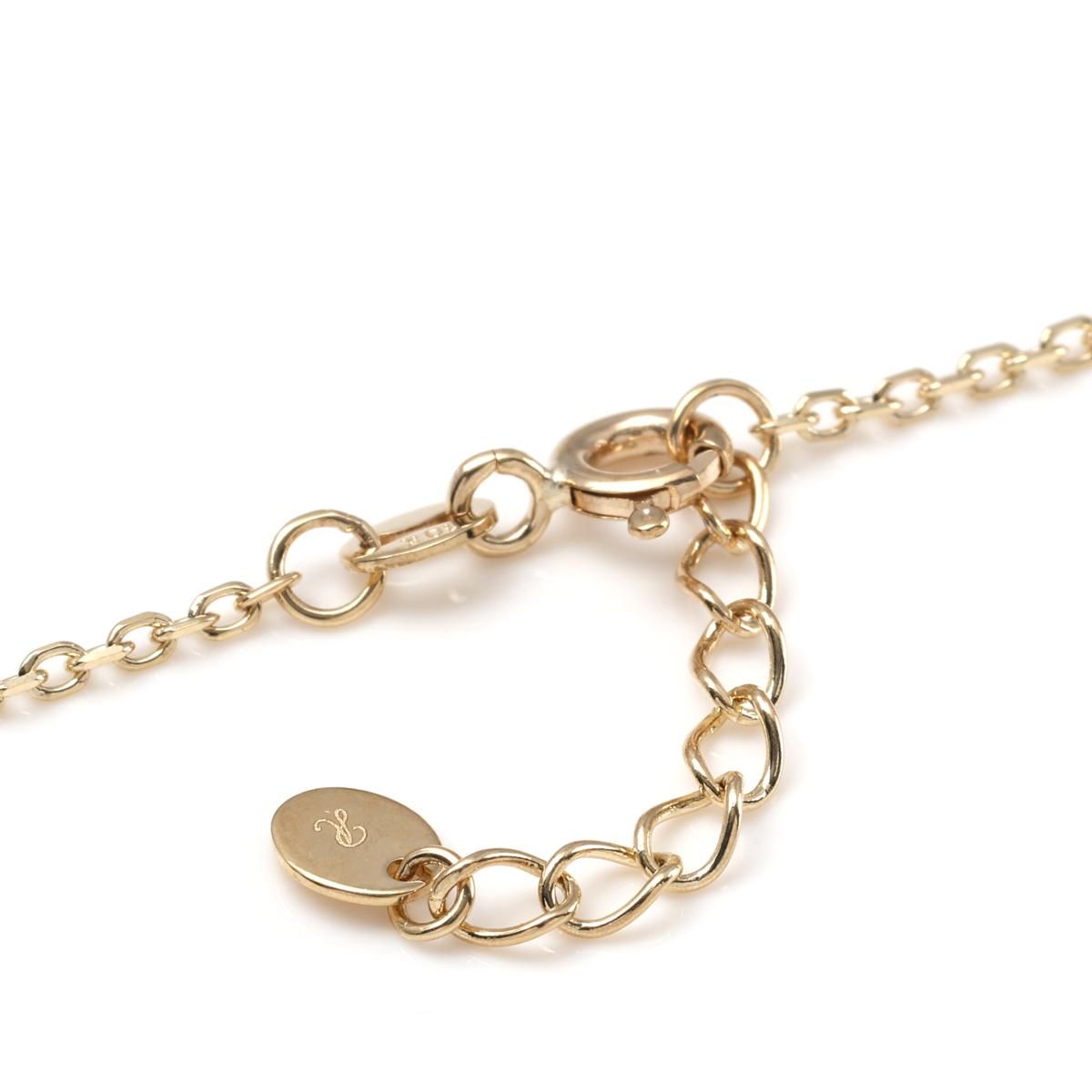 10K イエローゴールド カットアズキブレスレット 幅1.5mm 16cm-18cm