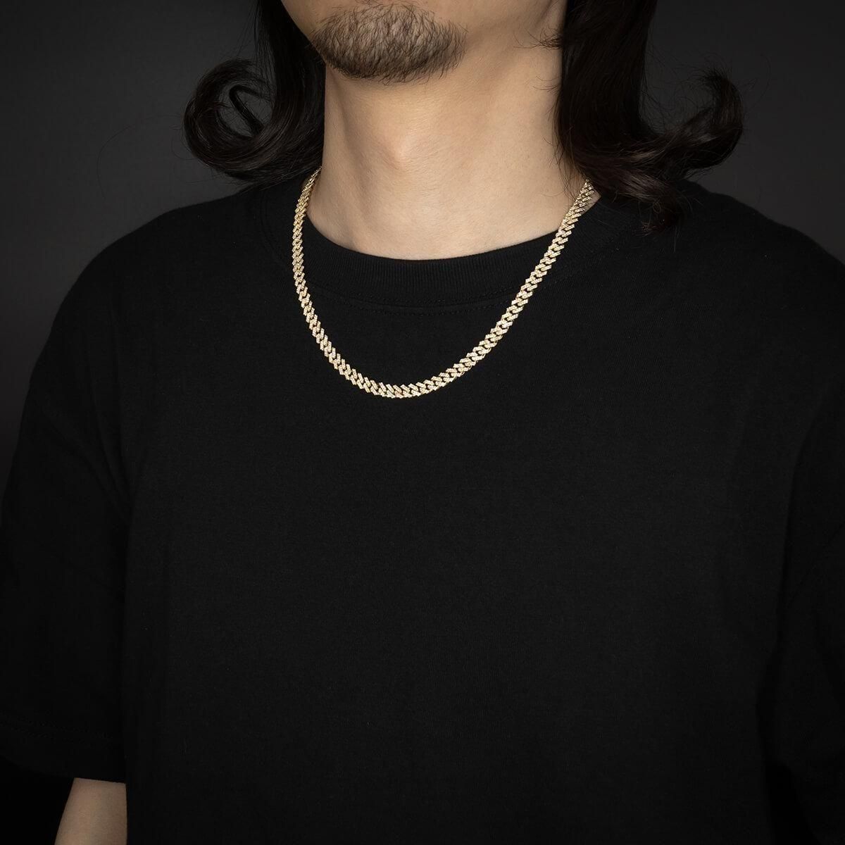 10K ホワイトゴールド クロスケーブルネックレス 幅2mm 45cm-60cm ｸﾛｽ