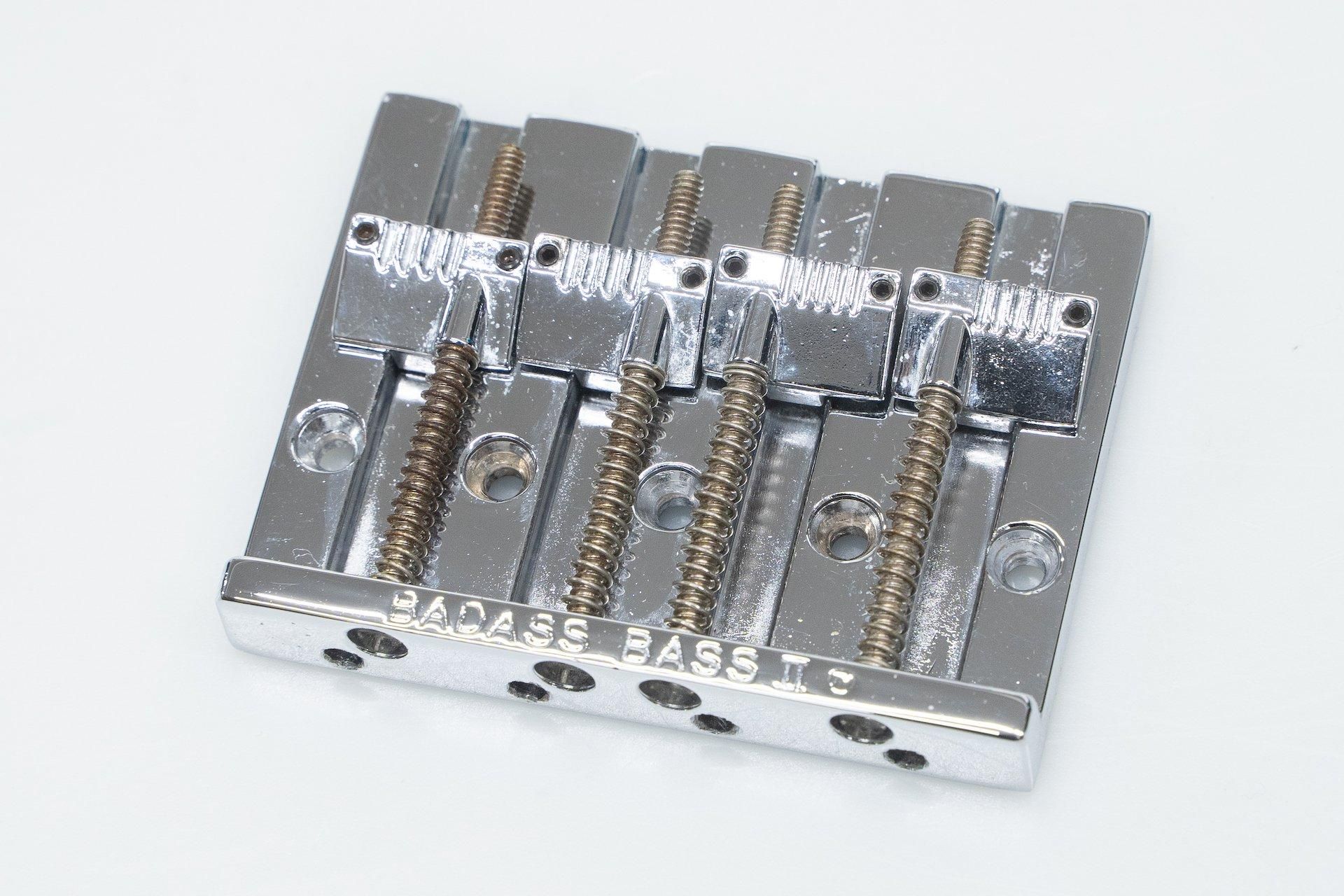 used】Leo Quan / BADASS BASS II Bass Bridge Grooved Saddles Chrome