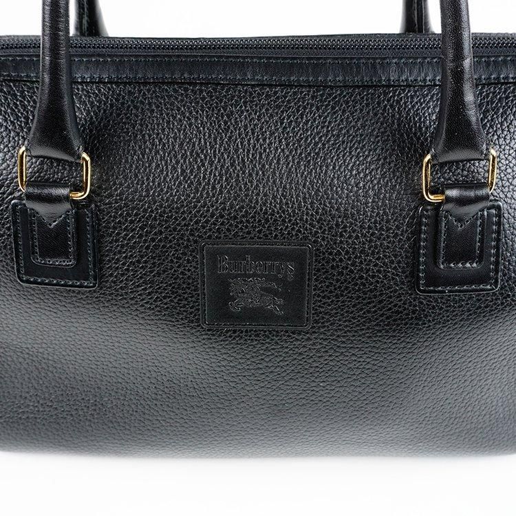 ロゴ刻印ミニボストンバッグ ブラック ヴィンテージ|バーバリー