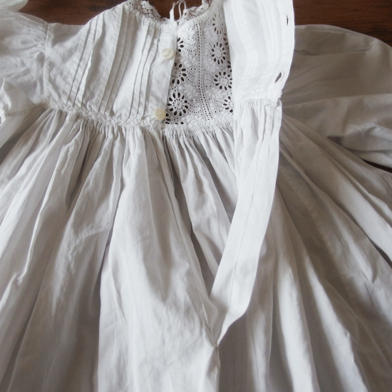 アンティークベビードレス | フランスアンティーク コットン製 洗礼用