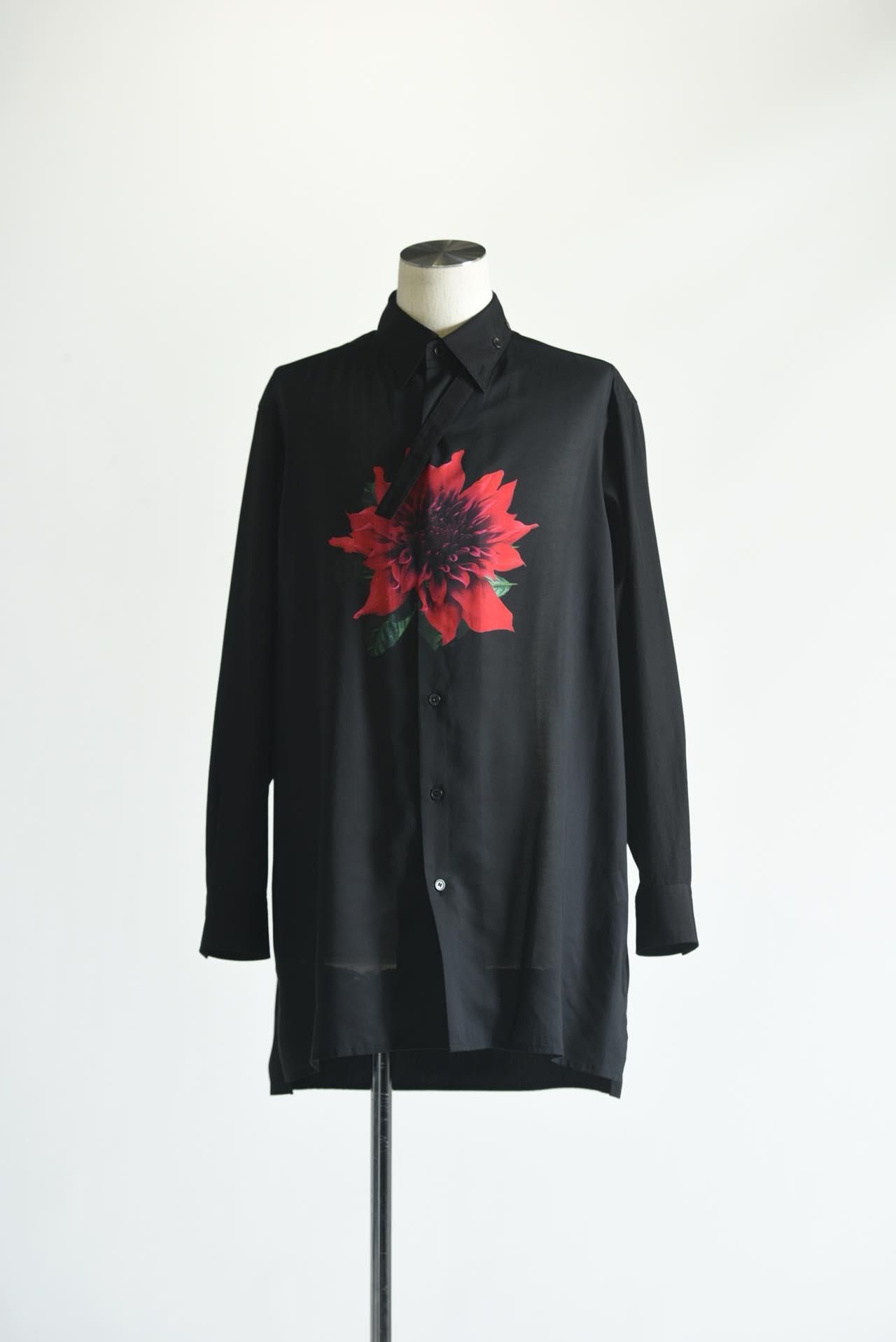 Y's for men OVERSIZED SHIRT BROAD AND CELLULOSE BLACK DAHLIA - Ka