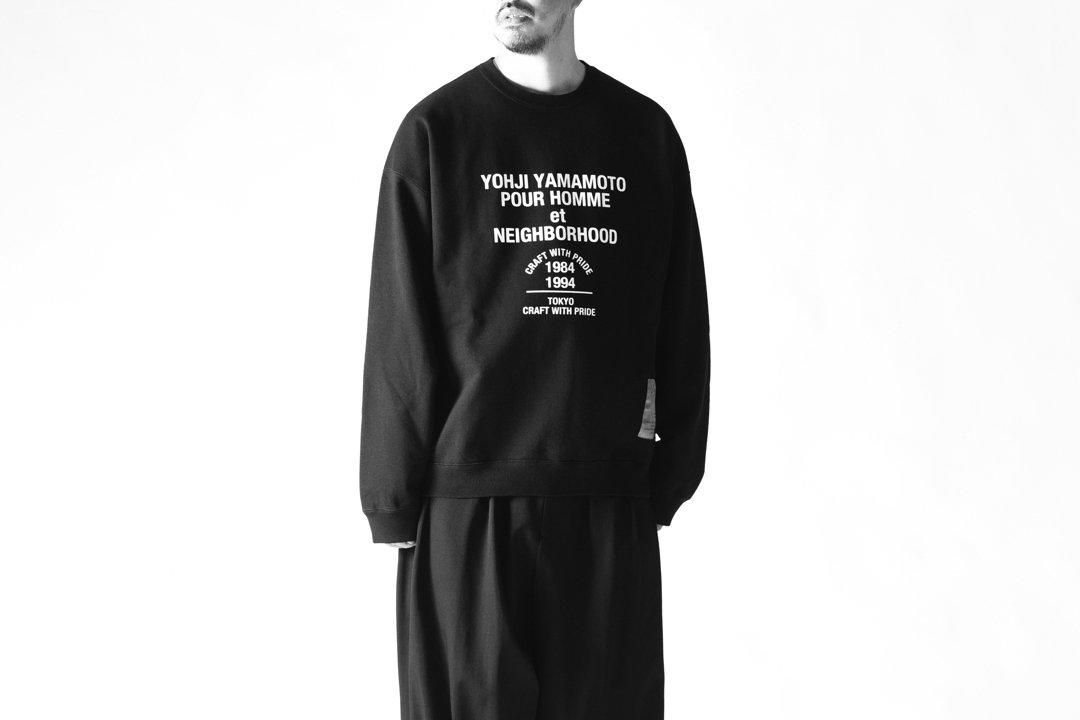 Yohji Yamamoto POUR HOMME×NEIGHBORHOOD SWEAT SHIRT LS black/gray