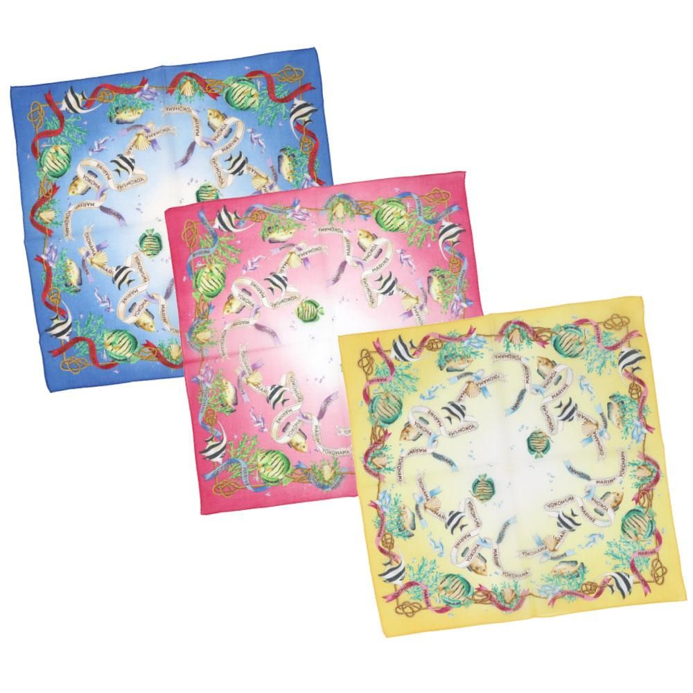 フィッシュ ハンカチーフ(YQ7-224) 伝統横濱スカーフ