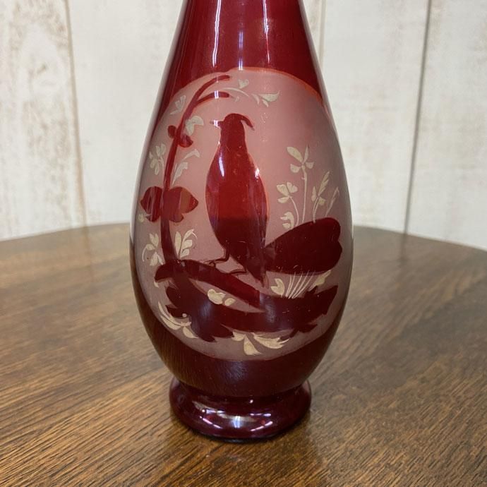 アンティーク雑貨｜花瓶・フラワーベース｜ガラス｜ルビーレッド
