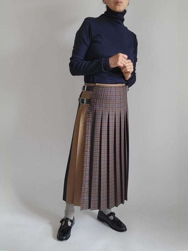 O'NEIL OF DUBLIN(オニールオブダブリン) パッチワークプリーツ ラップ