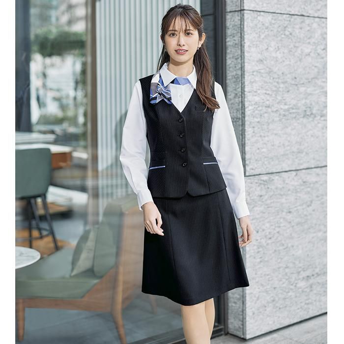 AS2345 (ボンマックス)BONOFFICE スカート仕事向きウエストゴム ｜事務服