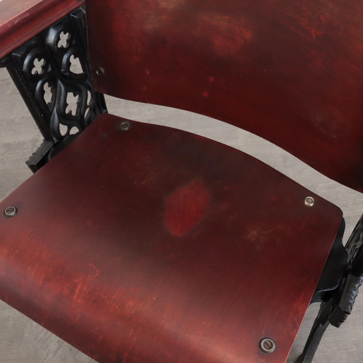 シアターチェア 椅子 アメリカ ヴィンテージ 鉄脚 インダストリアル