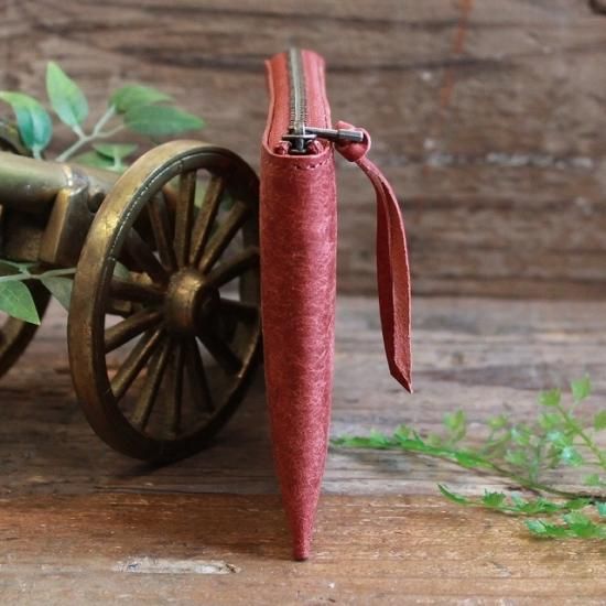 プエブロ コンパクトウォレット / ブリックレッド - 革コイン