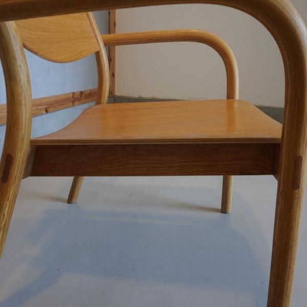 値下げ/無印良品(MUJI)のオーク材を使用したラウンジアームチェアです