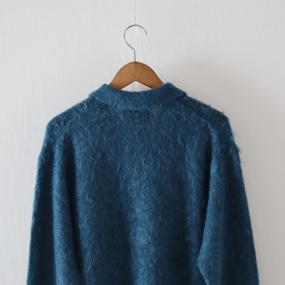 YOKE_MEN'S BRUSHED MOHAIR KNIT SHIRT (2 COLORS) - DIMPLE