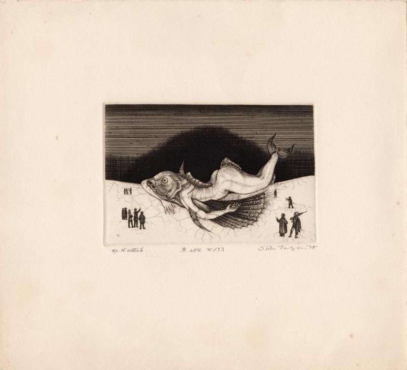 多賀 新 銅版画 魚シリーズ No.4「座礁」＊シート - y art gallery