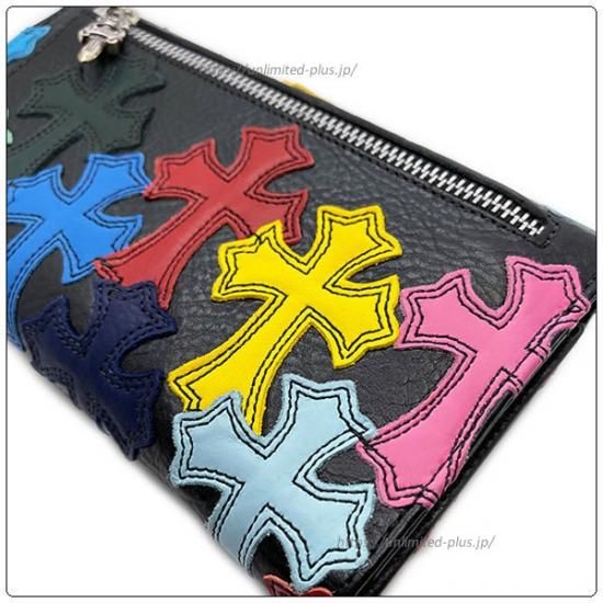 クロムハーツ 財布（Chrome Hearts）ウェーブ ウォレット クロスボタン
