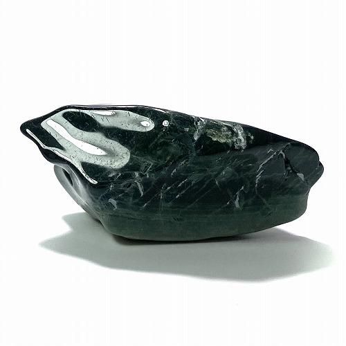 碧玉 磨き原石 母岩付き 】 青めのう 碧石 出雲石 磨き 限定 一点物