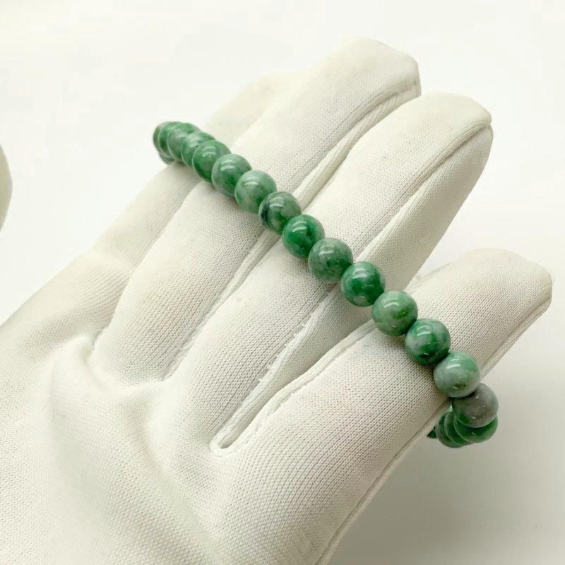 糸魚川翡翠 ブレスレット 6mm玉 】 糸魚川産翡翠 限定 一点物 天然石