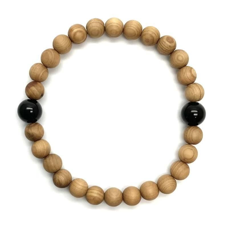 出雲黒松×隠岐の島産黒曜石 ブレスレット 】 | めのうの店川島【公式
