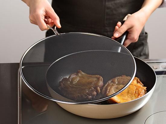 オークス】 油ハネを防ぐメッシュカバー29cm 【leye（レイエ