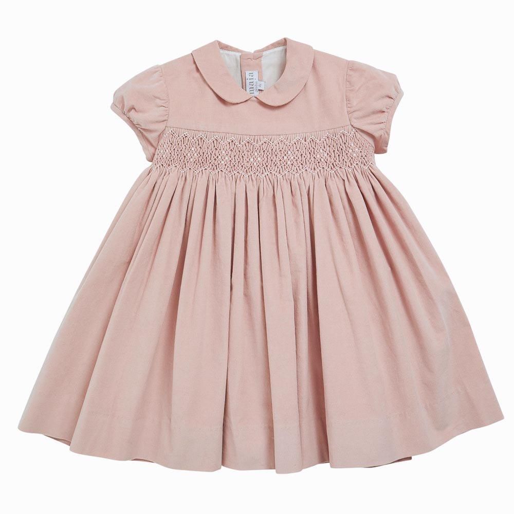 Amaia Kids - Melly dress - Pink corduroy アマイアキッズ