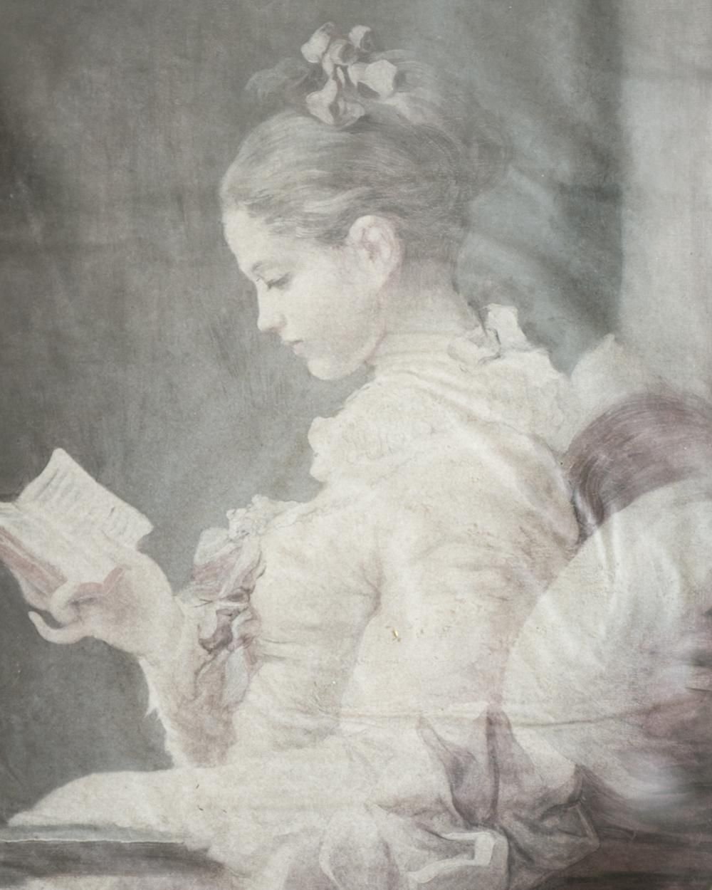 フランスアンティーク ”ジャン・オノレ・フラゴナール”の作品 「読書を