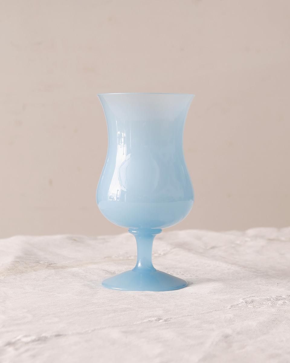 フランスアンティーク オパリンガラスが使用されたフラワーベース