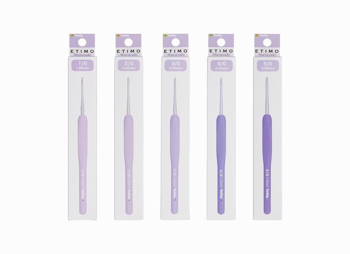 エティモ ムラサキ クッショングリップ付きかぎ針 - チューリップ