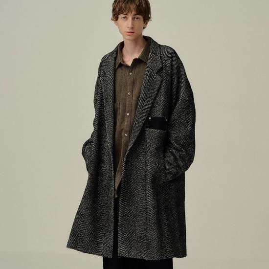 ANCELLM MELANGE WOOL OVER WORK SHIRT 2色展開 - Maiden Voyage