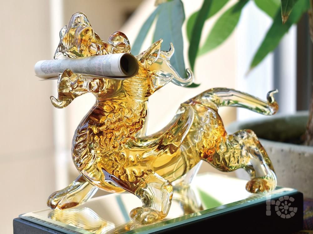 ガラス細工｜神獣｜縁起｜ひきゅう 琥珀大｜フォーカートグラスワークス