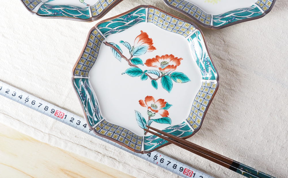 6.5号皿揃（20.0cm） 五草花 5枚セット