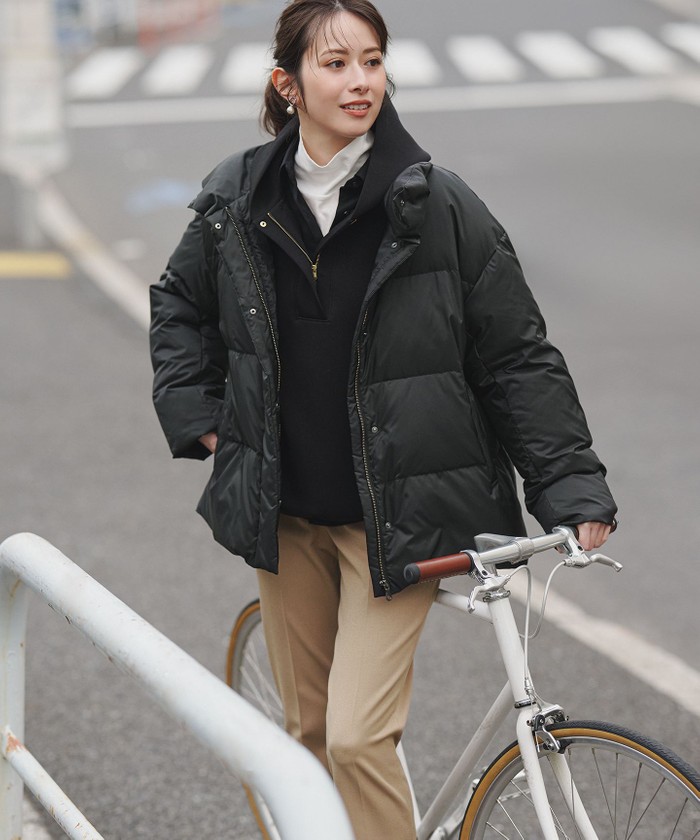 Oggi掲載】シレータフタ ハイネック ショート ダウンコート(508640808