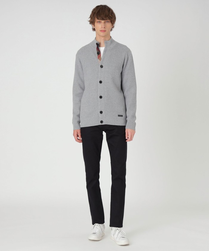 パーシャルチェックハイネックカーディガン(505636955)｜HANKYU MEN'S