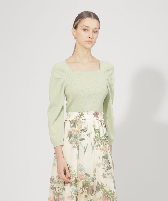 La maglia】 スクエアネック ニットプルオーバー(505877342)｜阪急