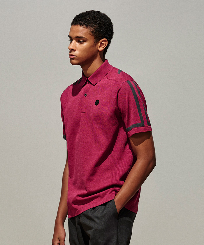 ランバン スポール LANVIN SPORT ハイゲージニット半袖ポロ【洗濯機洗