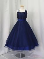 ミドル丈 - ピアノバイオリン演奏会子供ドレス