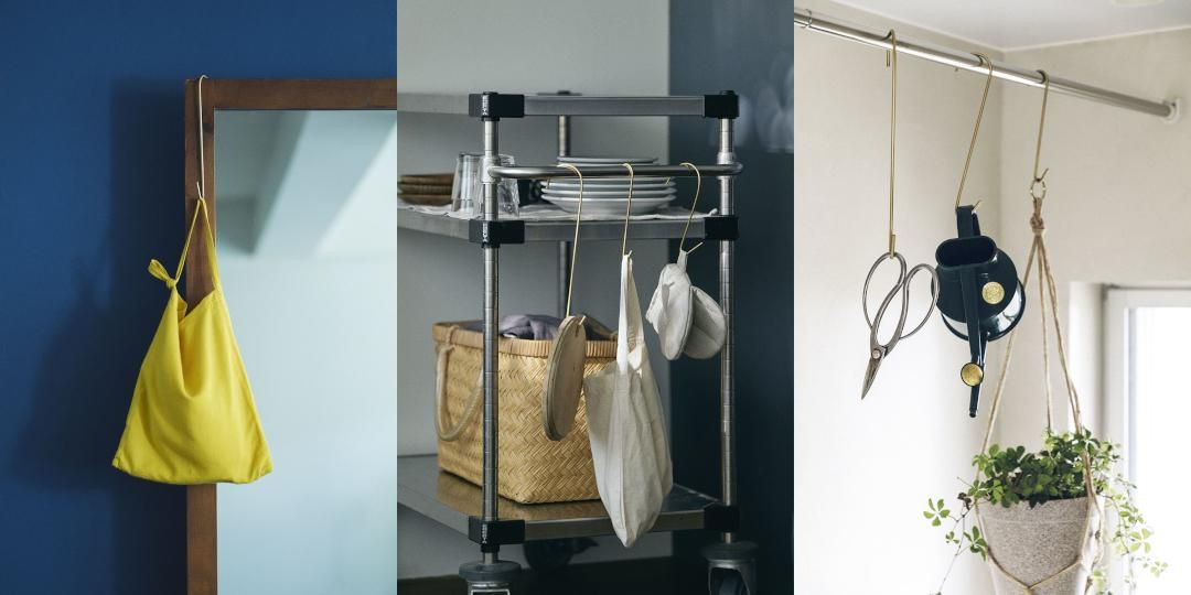 インドブラス（真鍮）ブラスS字フック（ロング）L