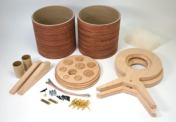 ミクセル 新型ORIGINAL18 曲面構造スピーカーシステム（天然木ブビンガ