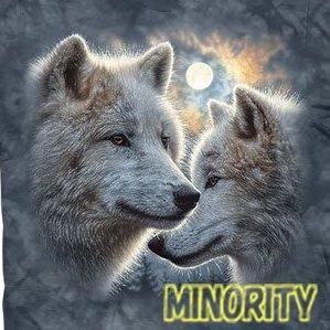 狼-Tシャツ - MINORITY - 狼（WOLF/ウルフ/オオカミ)グッズショップ エリア