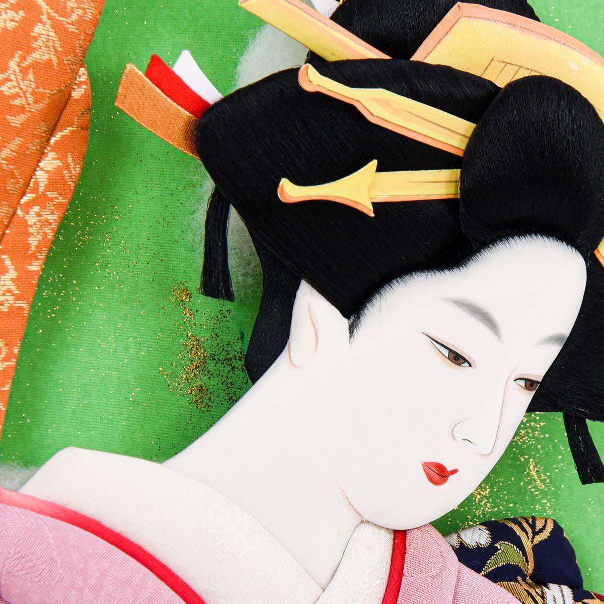 20号 手作り 押絵羽子板り 本絹 弥生 むさしや豊山 羽子板単品 展示品