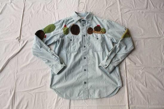 KAPITAL キャピタル シャンブレーワークシャツ(サボテン刺しゅう)