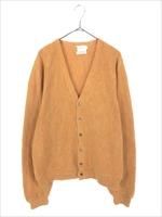 古着 60s BRENT オレンジ × イエロー パール編み アクリル ニット