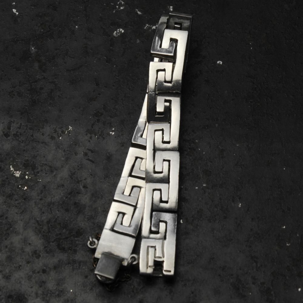 ヴィンテージ シルバー ブレスレット【MEXICO TAXCO STERLING】Heavy