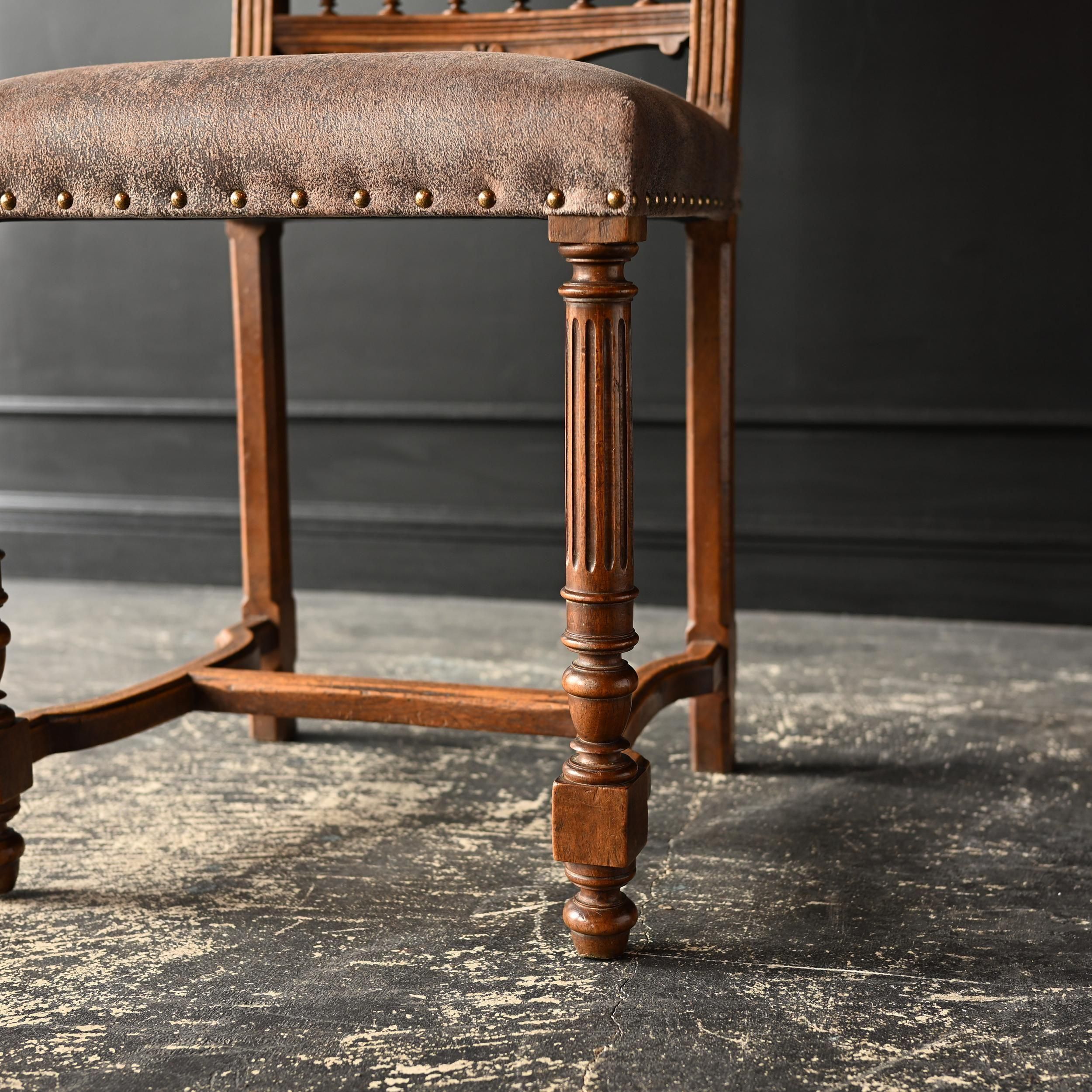 アンティークチェア(オリジナルファブリック)6 | アンティーク家具Sibora