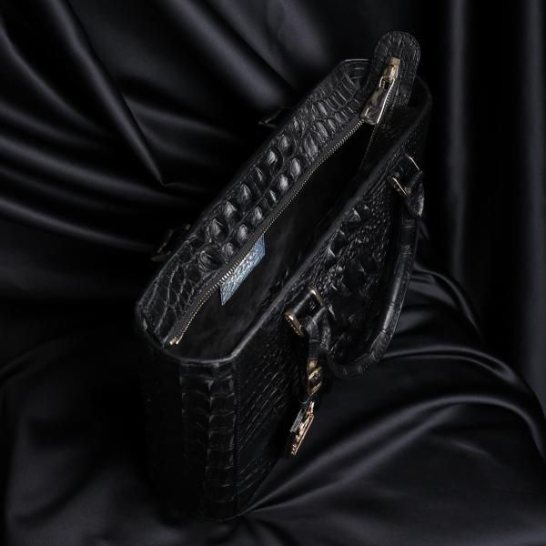 ホーンバッククロコダイル ワイルドコティディアントート ミディ