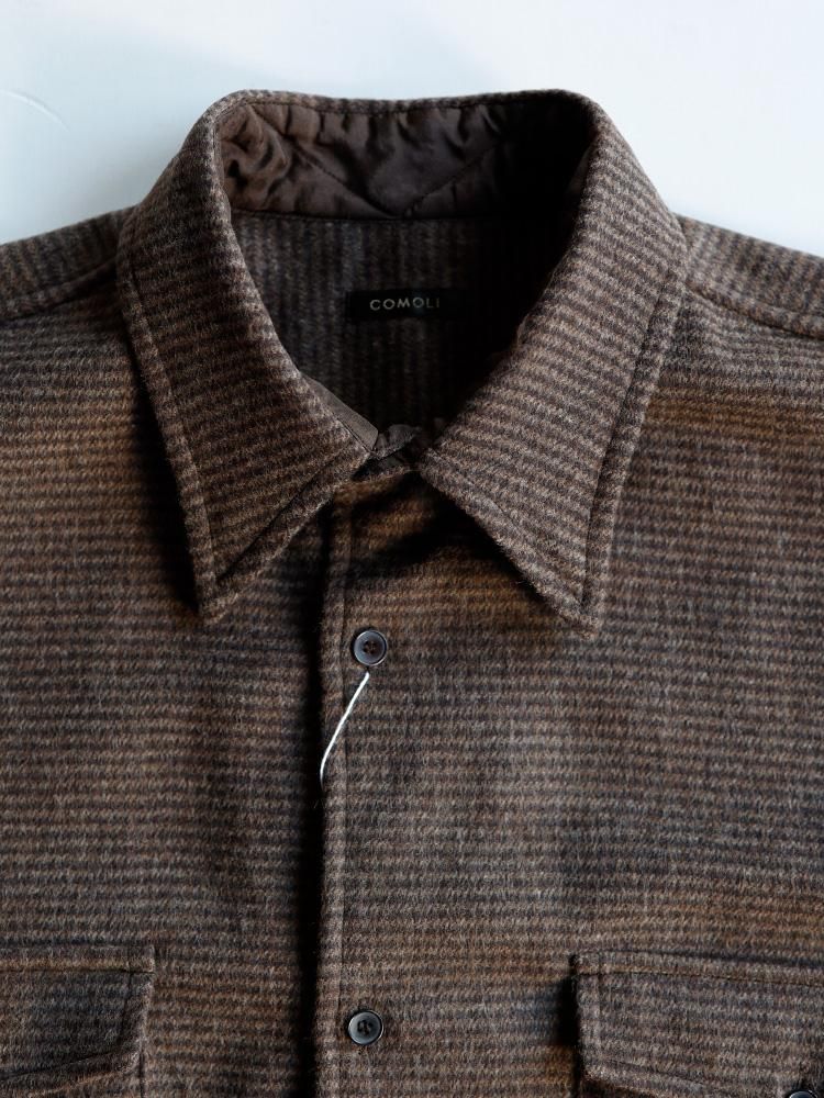 COMOLI / W/CSハウンドトゥースCPO (BROWN) - TROUPE ONLINE SHOP