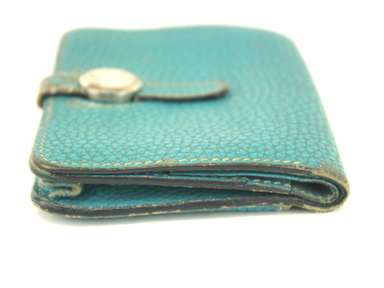 Authentic HERMÈS Dogon Blue Leather Card Case Wallet Accessories