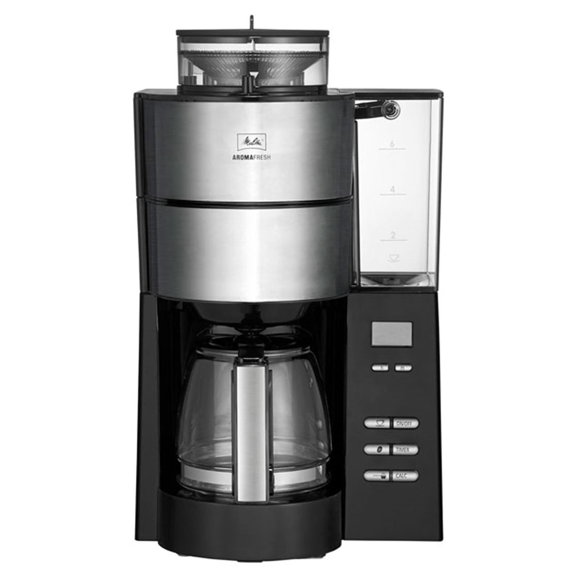 メリタ、グラスポット仕様の6杯用全自動コーヒーメーカー「アロマ