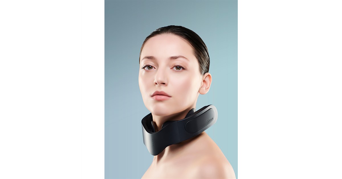 ヤーマン、首もと専用のウェアラブルEMS美容器「メディリフト ネック